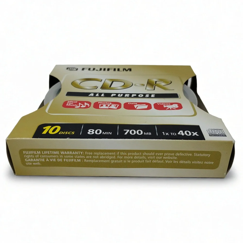Fujifilm 10-Pack CD-R All Purpose Recordable Discs 80min 700MB Speed 1x to 40x